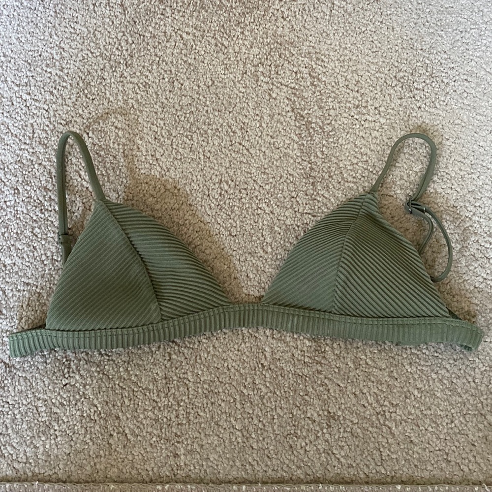 Green Hollister bikini top